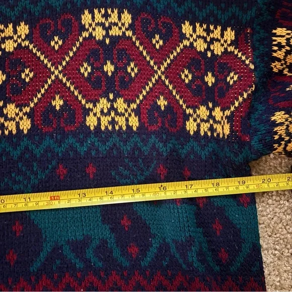 EUC Chesapeake Traders Fair Isle Sweater Size Medium Cabincore Mountains - Picture 5 of 6